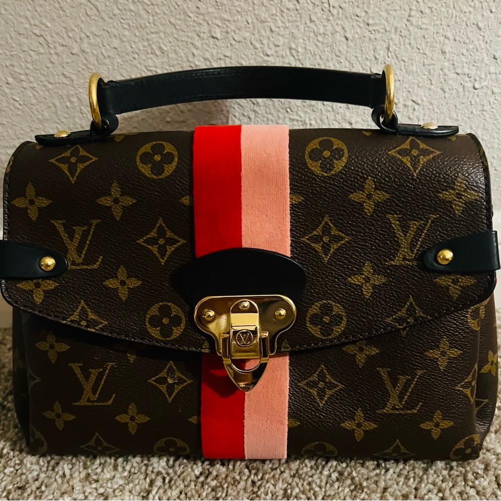 Louis Vuitton Georges BB Pink/Red Stripe Shoulder Bag